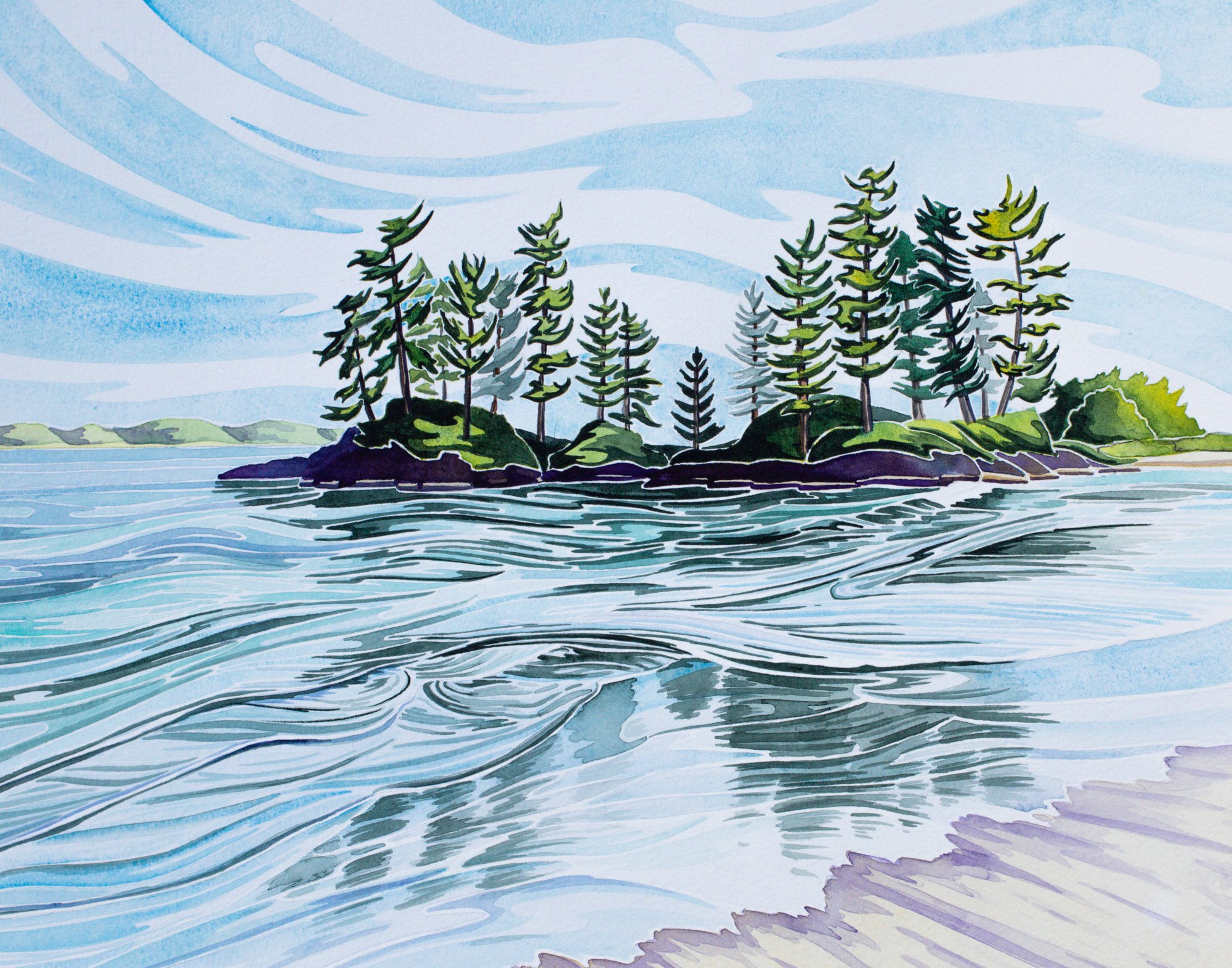 And the Waves Whispered 11" x 14"